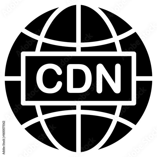 CDN (Content Delivery Network) glyph icon
