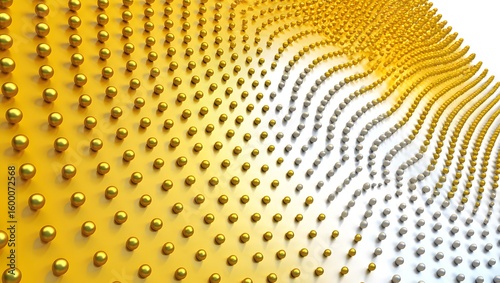 Abstract golden and silver spheres background for luxury design and presentation use