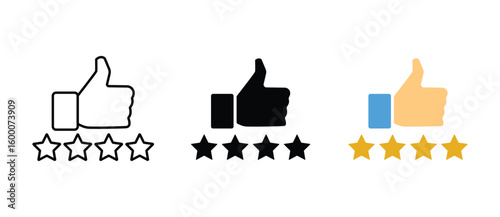 Customer Product Rating Five Stars Icon Success