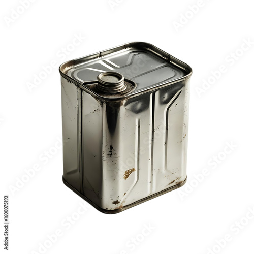 Vintage Oil Can with Rust and Dents

