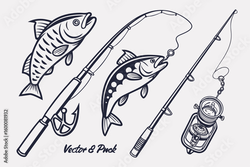 Sport Fishing SVG Pack – Vector & PNG for DIY Projects

