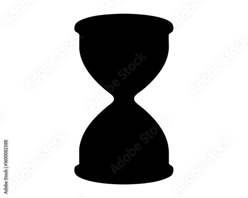 Silhouette of an hourglass symbol representing time, deadlines and challenges