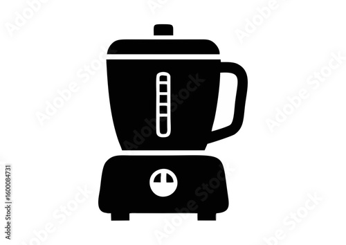 Blender illustration in minimalistic style on white background with copy space
