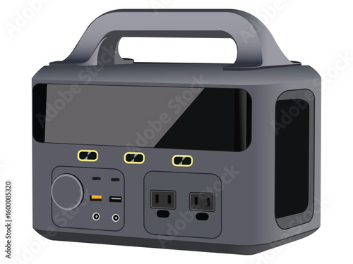 Portable power station illustration