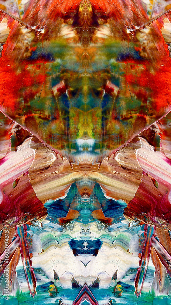 Fototapeta premium Abstract art background . Hand painting artwork on canvas .