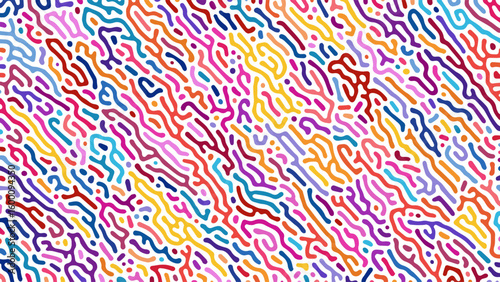 ABSTRACT BLUE ORANGE PURPLE COLORFUL LINES TURING PATTERN ROUGH DESIGN REACTION DIFFUSION BACKGROUND VECTOR GOOD FOR WALLPAPER, COVER,POSTER 