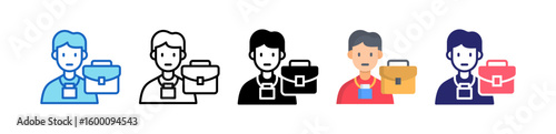 Internship Multiple Style Icon Set Collection.  