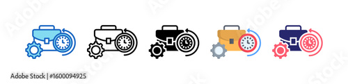 Part Time Multiple Style Icon Set Collection.  
