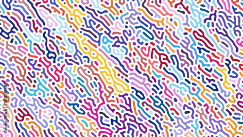 ABSTRACT BLUE ORANGE PURPLE COLORFUL LINES TURING PATTERN ROUGH DESIGN REACTION DIFFUSION BACKGROUND VECTOR GOOD FOR WALLPAPER, COVER,POSTER 