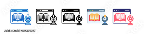 Web Cam Multiple Style Icon Set Collection.  