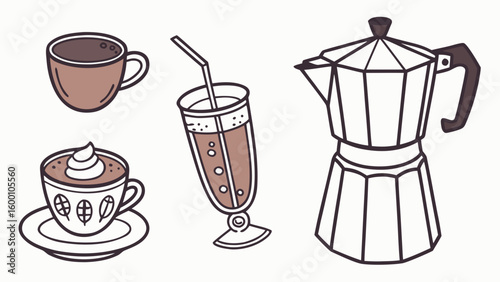 set of drinks