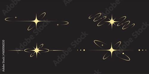 Vector magic borders and mystic line dividers with celestial stars and spiritual symbols vintage astrology frames for esoteric decoration perfect for tarot posters and prints