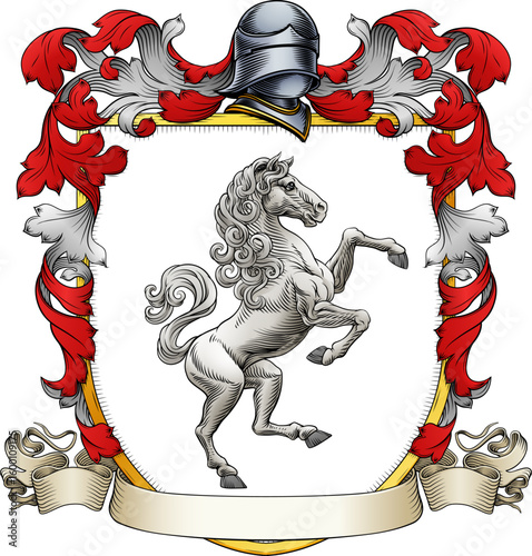 A horse coat of arms or cre...