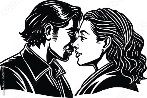 couple kissing forehead