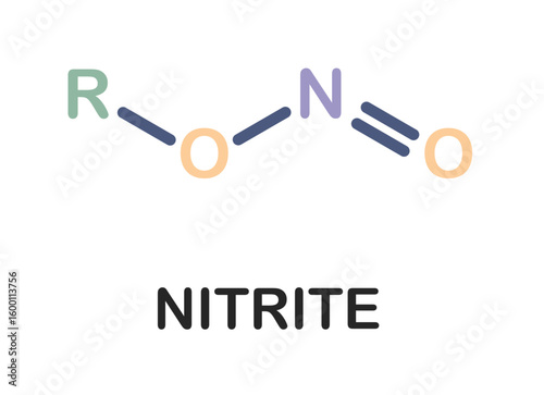 Nitrite functional group chemical structure