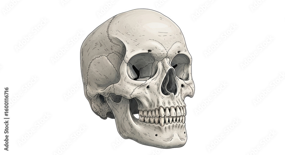 Obraz premium Isolated human skull