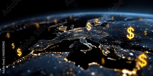 Intricate Close Up of a Detailed Map Illuminated by Numerous Bright Lights Creating a Captivating and Enchanting Urban Exploration Scene at Night