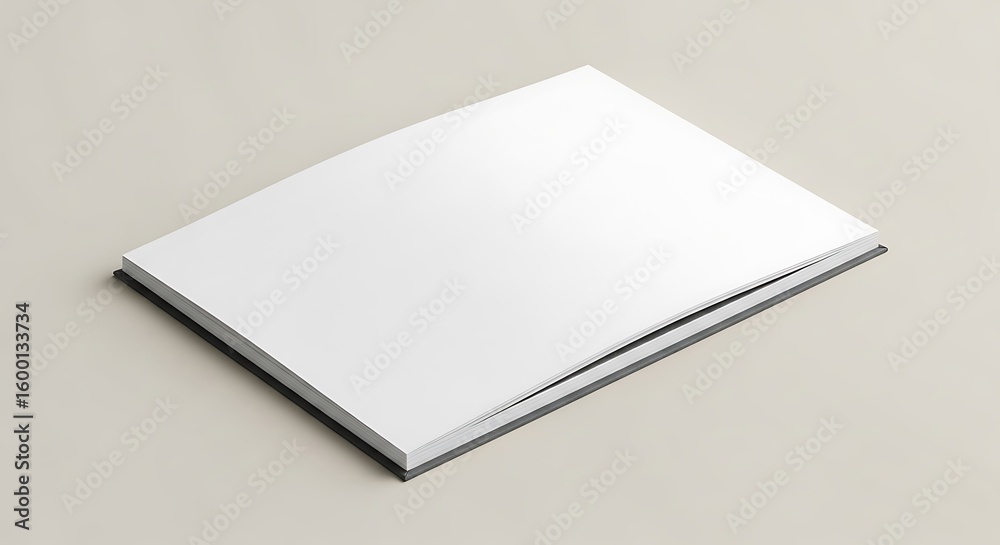 Blank Canvas: Open Book with Crisp White Pages on Neutral Backdrop (AI Generated) Blank Canvas: Open Book with Crisp White Pages on Neutral Backdrop (AI Generated)