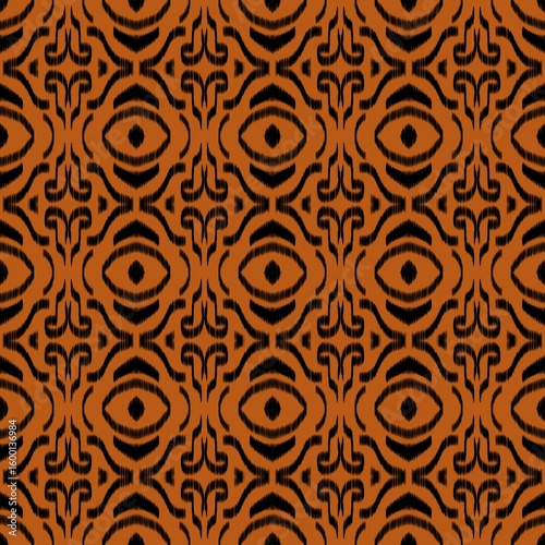 Terracotta Tribal Eye – Seamless Ethnic Pattern Desig