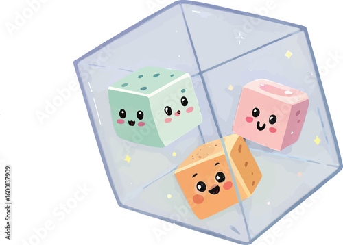 Two white dice isolated, ready for a game of chance and luck