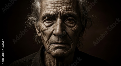 Intimate portrait reflecting the enduring spirit of a senior individual, emphasizing strength, and