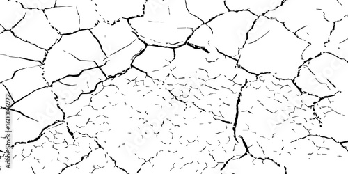 Dry cracked earth texture showing drought and arid climate. Detailed close-up of parched soil pattern. Ideal for backgrounds, environmental themes, or natural surface design.

