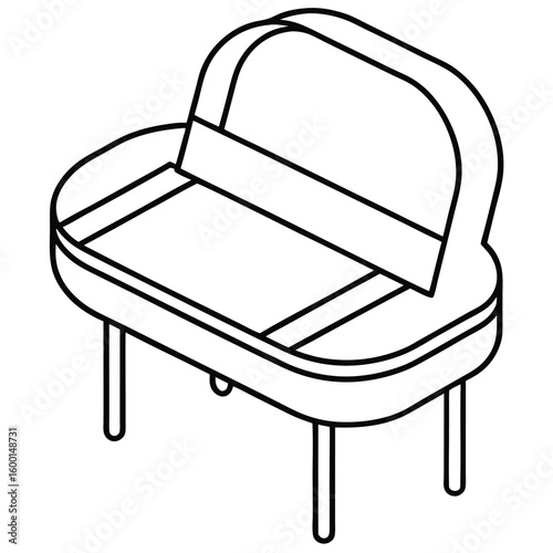 Illustration of a recliner chair isolated on white background