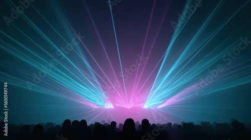 Live Holographic Performance with Colored Laser Effects