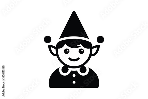 christmas elf vector icon