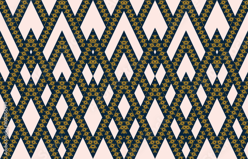 Geometric ethnic pattern design. Native American motifs. Traditional vector texture. Design for background, clothing, fabric, wallpaper, rug and scarf. Abstract background.