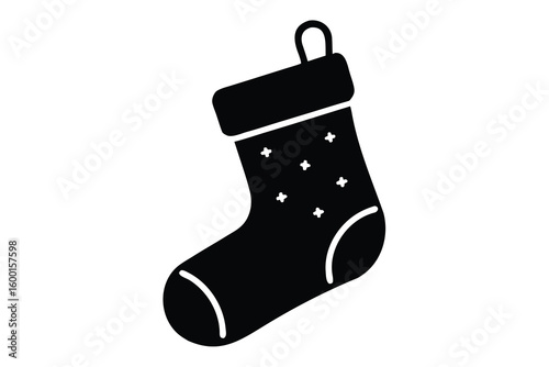 christmas stocking vector icon