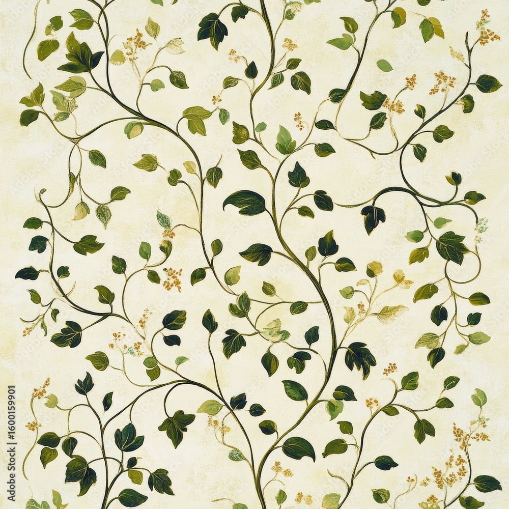 custom made wallpaper toronto digitalLeafy green patterned wallpaper with a white background