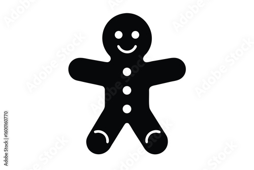 gingerbread man vector icon