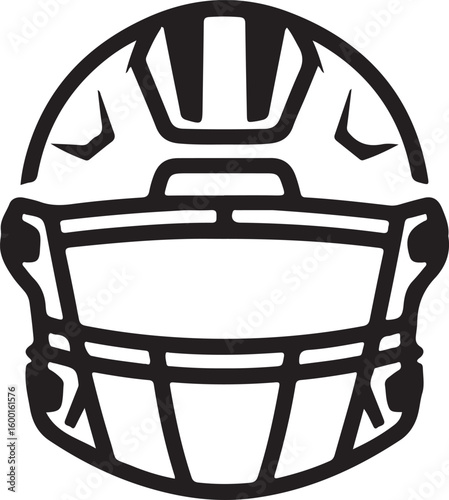 American Football Helmet Line Art