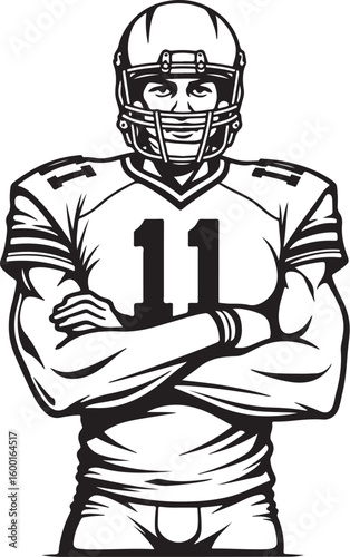 Wallpaper Mural American Football Quarterback Illustration Vector Bundle Torontodigital.ca