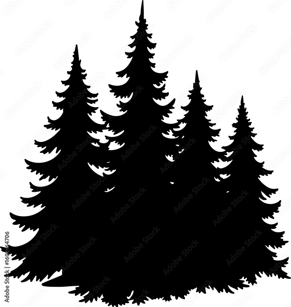 Obraz premium Tree Nature Besign, forest graphic, vector