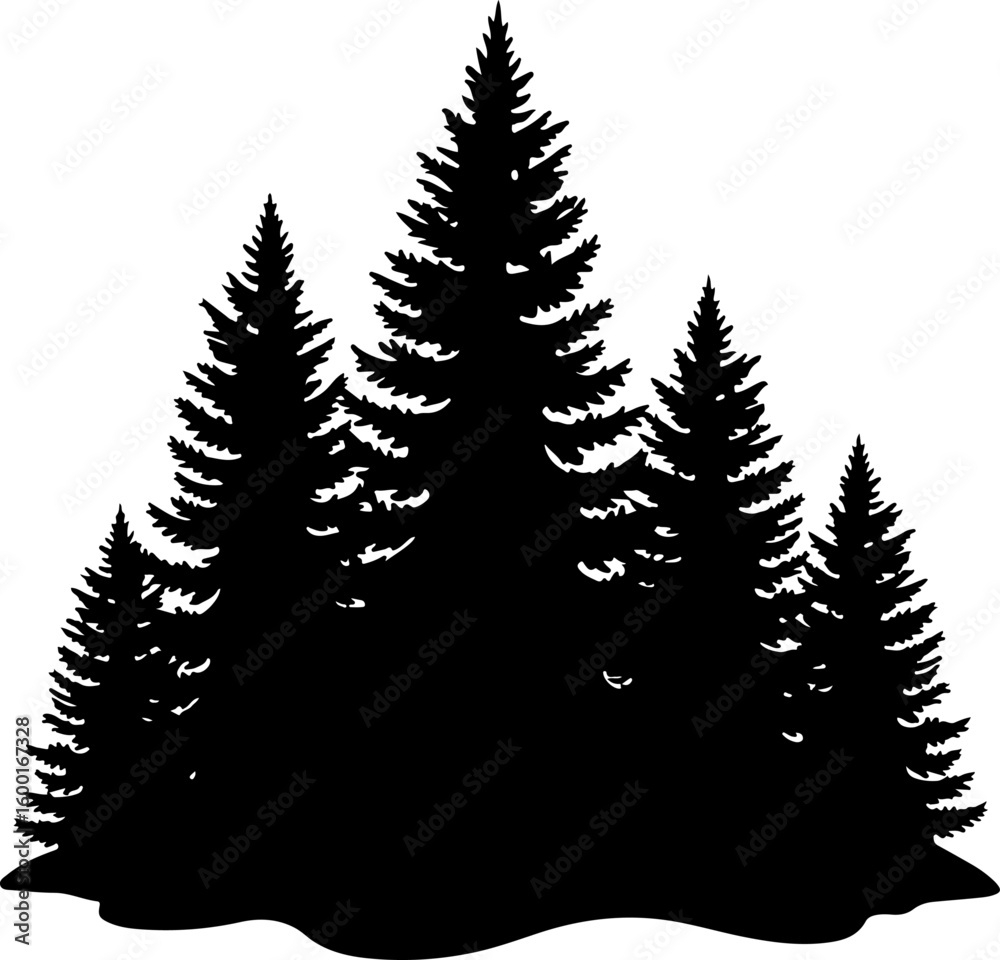 Fototapeta premium Tree Nature design, forest graphic, vector