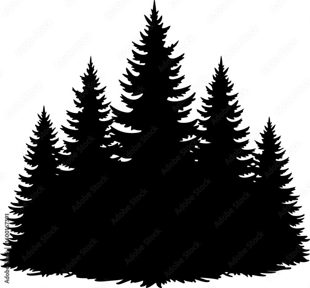 Fototapeta premium Tree Nature design, forest graphic, vector 