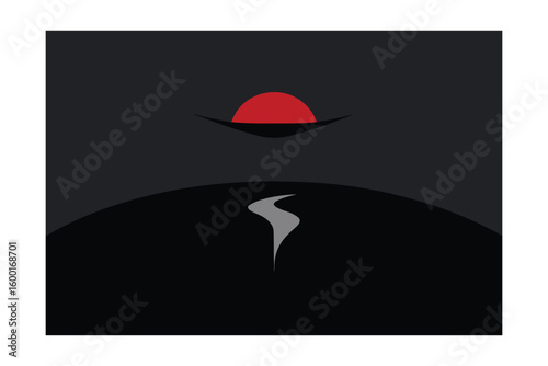 Minimalist Black Canvas Abstract Somber