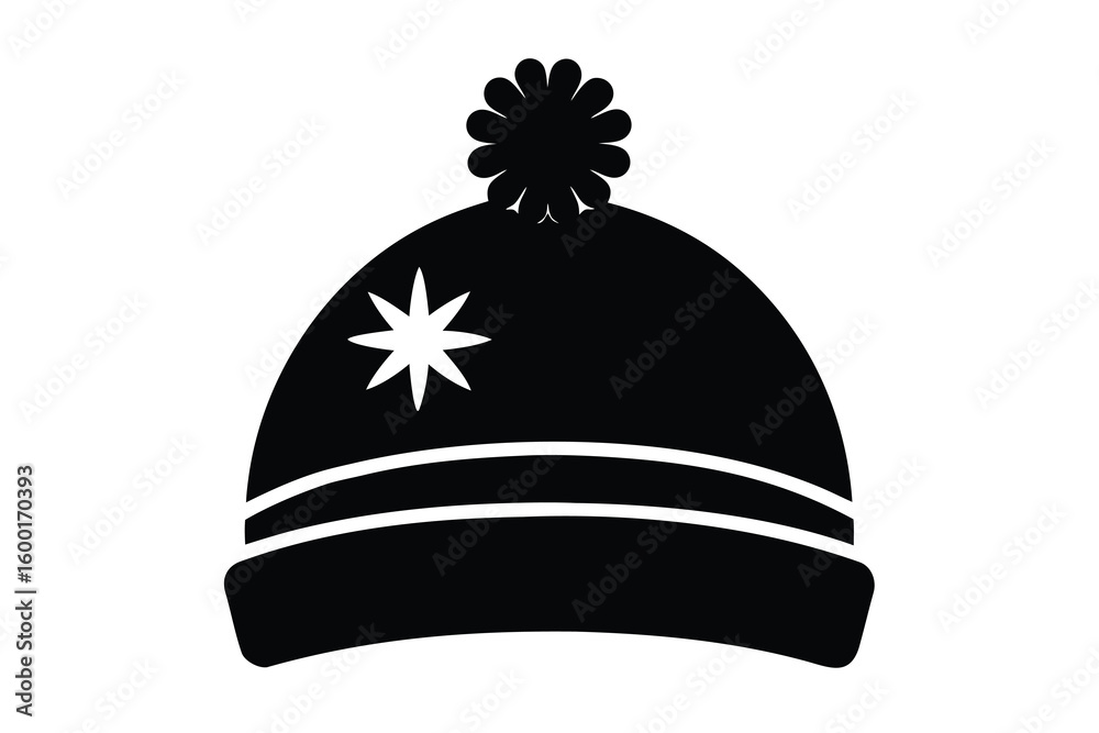 Naklejka premium winter hat vector icon