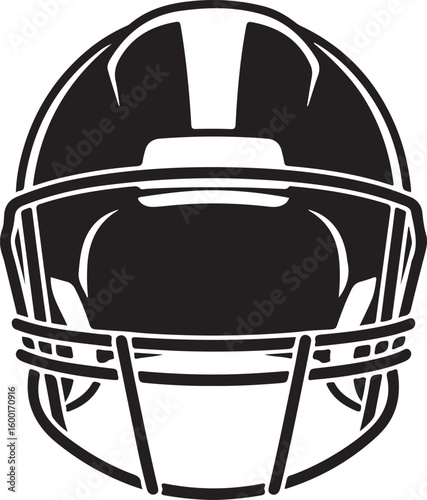 American Football Helmet Line Art