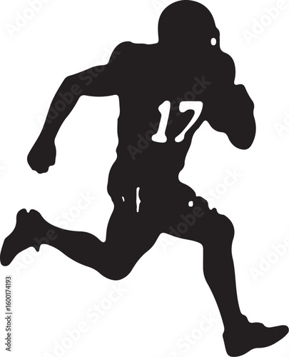 American Football Quarterback Illustration vector