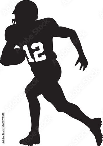 American Football Quarterback Illustration vector