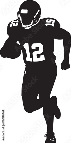 American football,  sports illustration, running  vector bundle