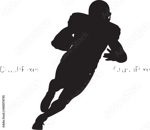 American football,  sports illustration, running  vector bundle