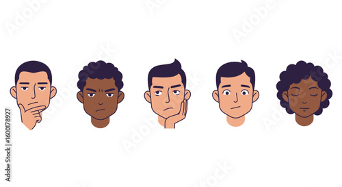 Streamlined Male Character Heads for Digital Content