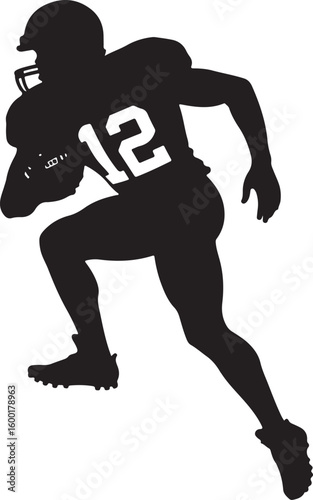 American football,  sports illustration, running  vector bundle