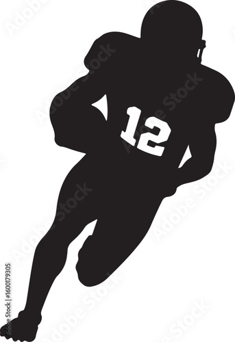 American football,  sports illustration, running  vector bundle