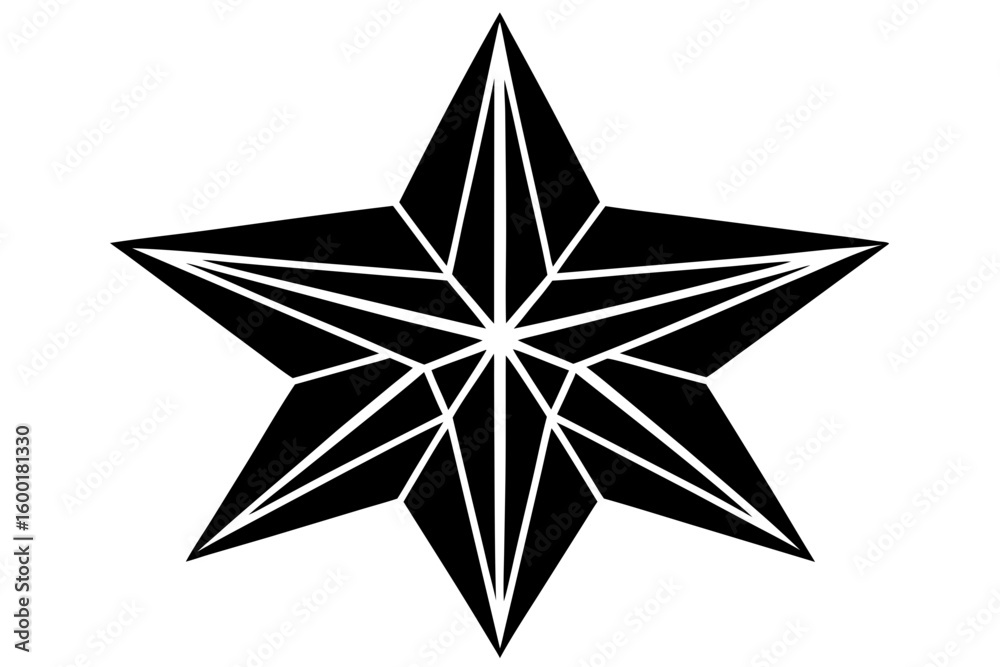 Obraz premium Vector art of silhouette of abstract star shape