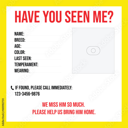 missing dog poster